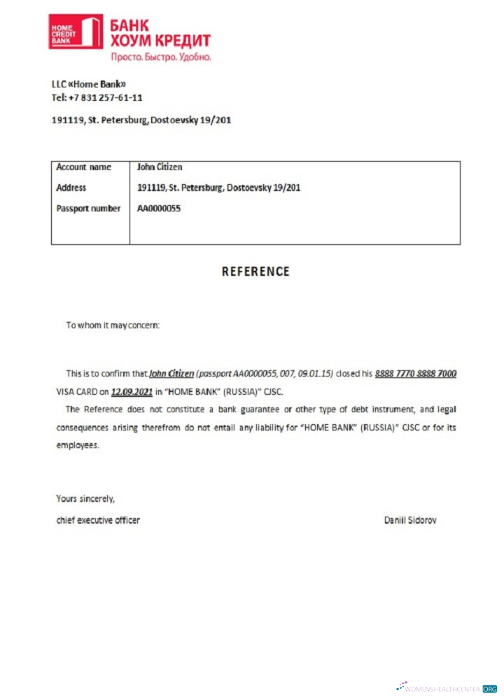 Download Russia Bank Home Credit closure reference Photoshop template